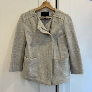 Banana Republic Light Gray Pea Coat